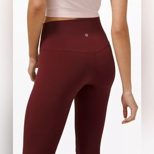 Lululemon align high rise pant. Red merlot color. Size 6